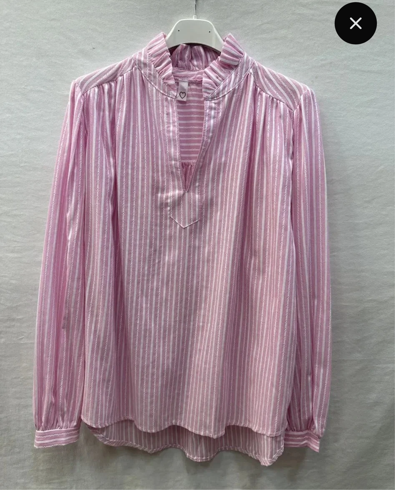 Gestreepte blouse - roze
