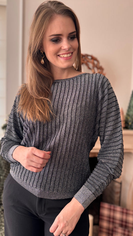 Violetta 2 lurex knit - grey