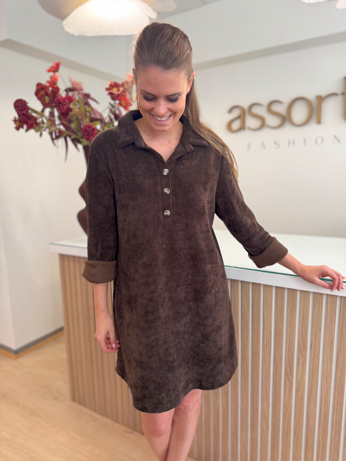 Kleedje rib - choco