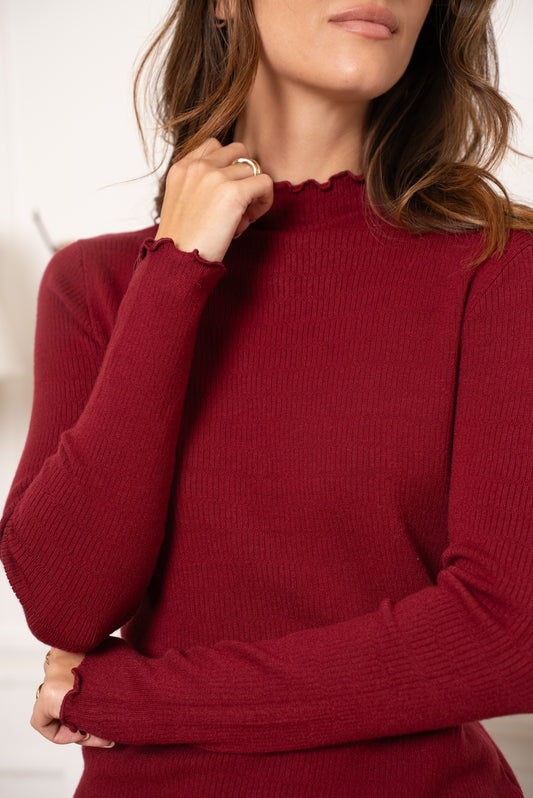 Knit LM frul - bordeaux