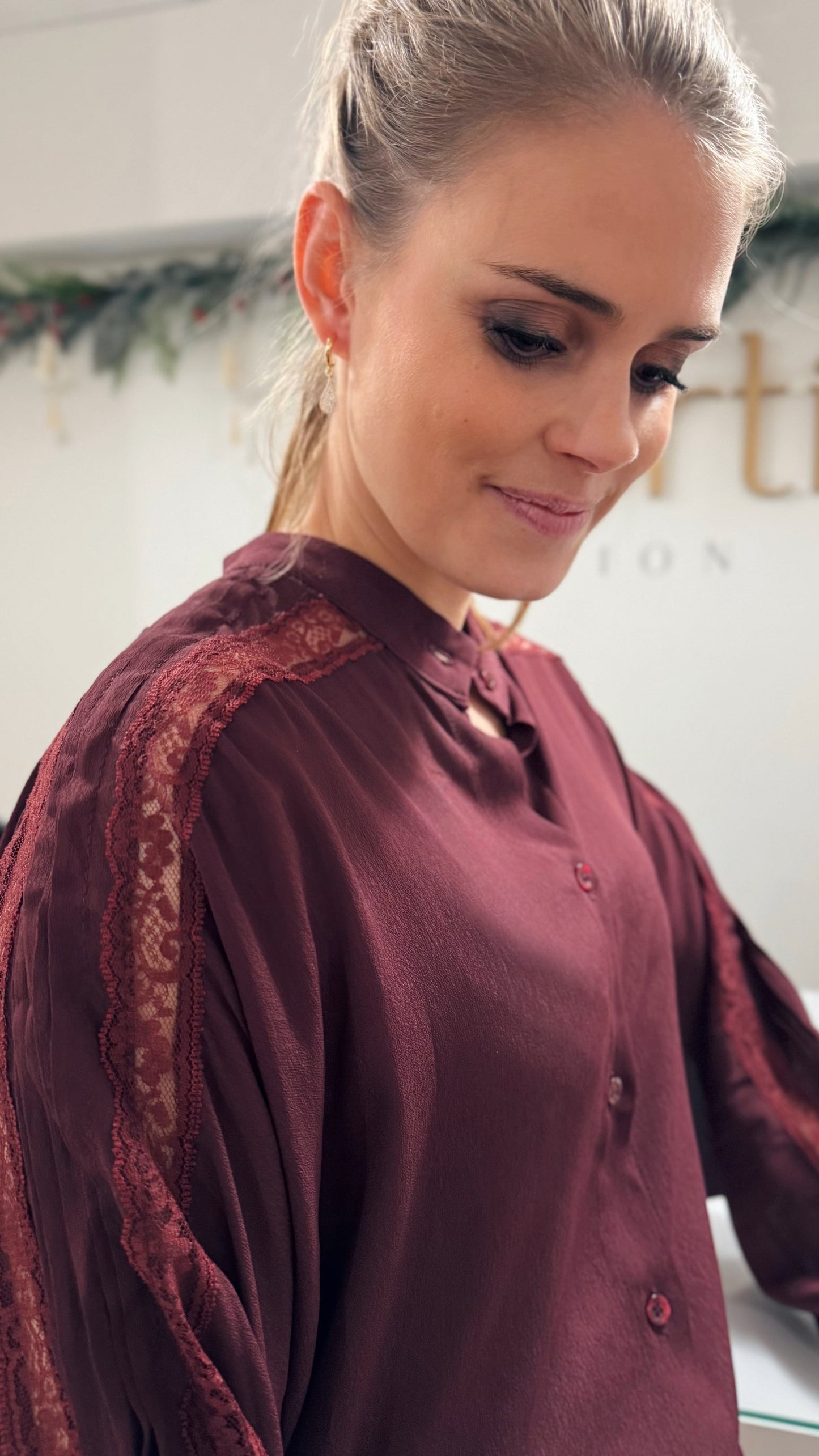 Lahore blouse - Bordeaux