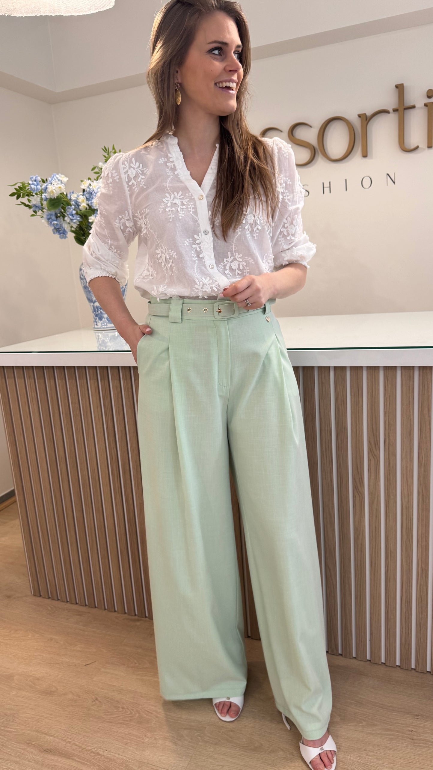 New Catanzaro pants - munt