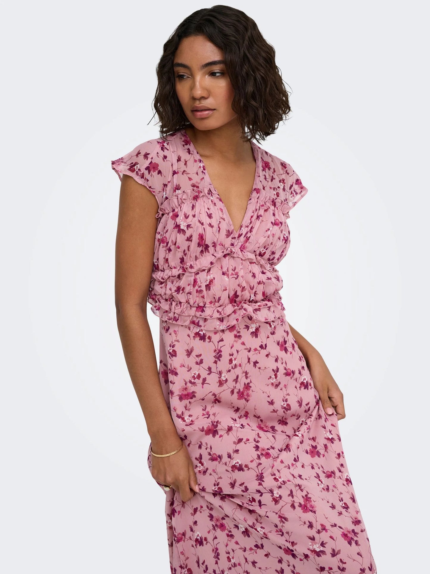 Valda bloemenkleed - roze