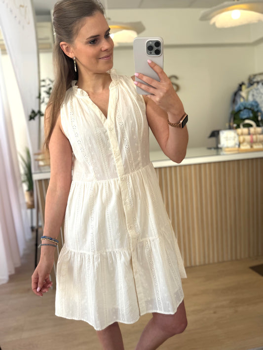 Kleedje ZM broderie Alijn - crème