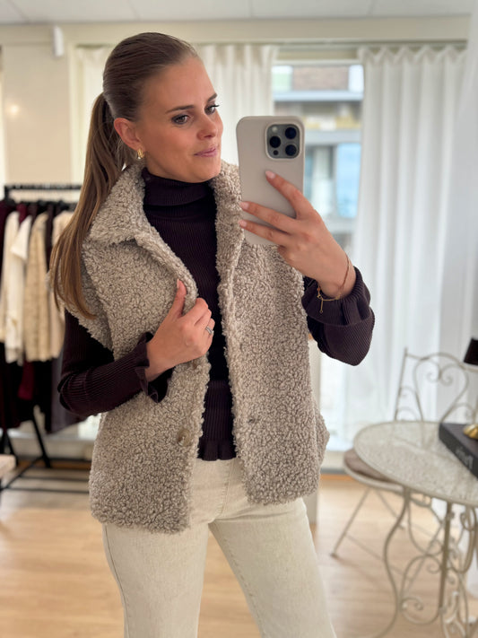 Teddy jacket - taupe