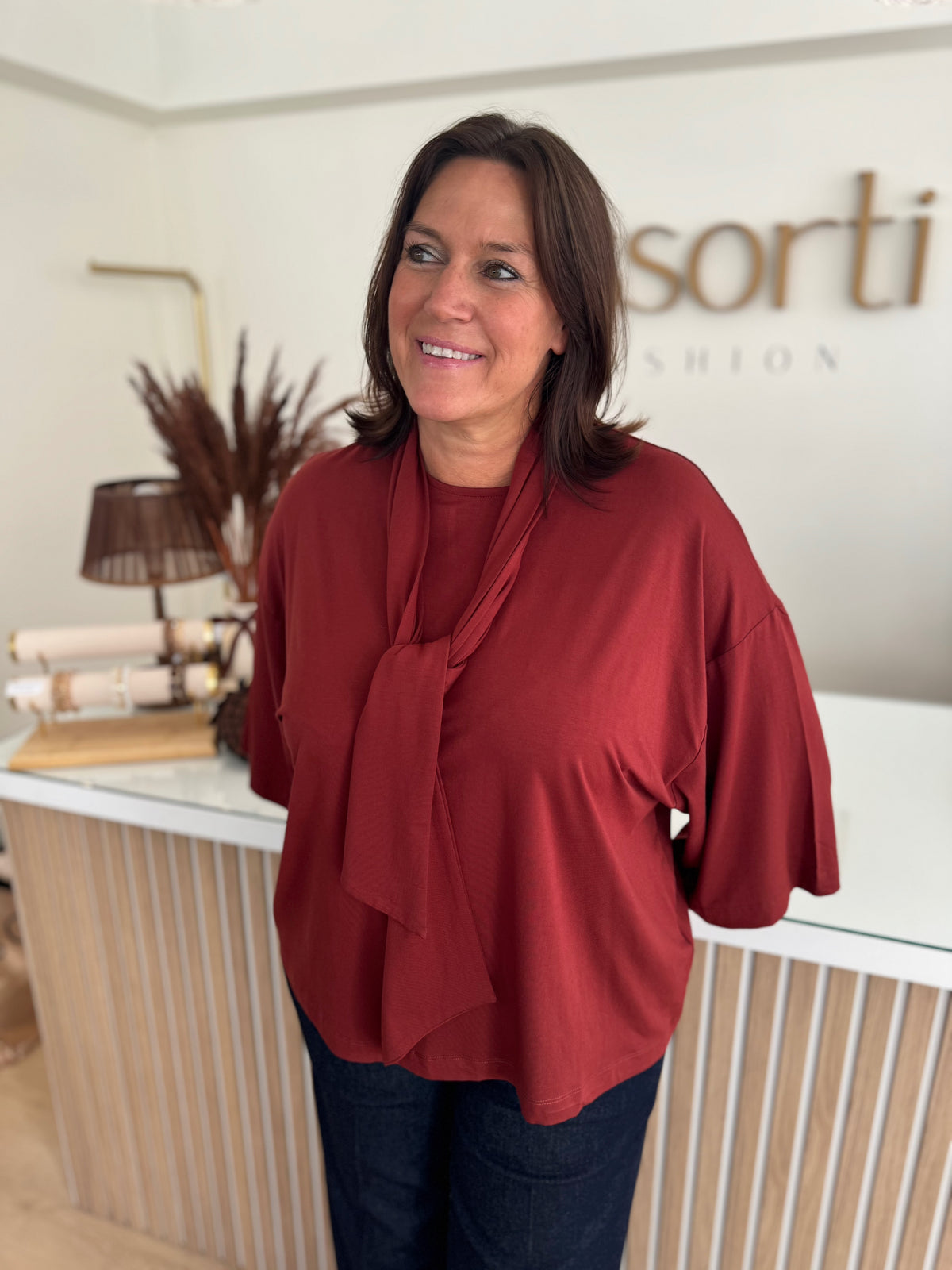 Marica blouse lint - roest