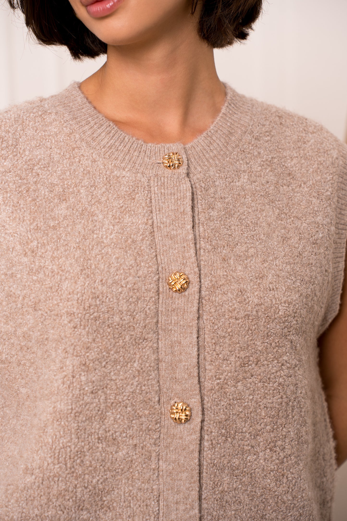 Bouclé gilet ZM - taupe
