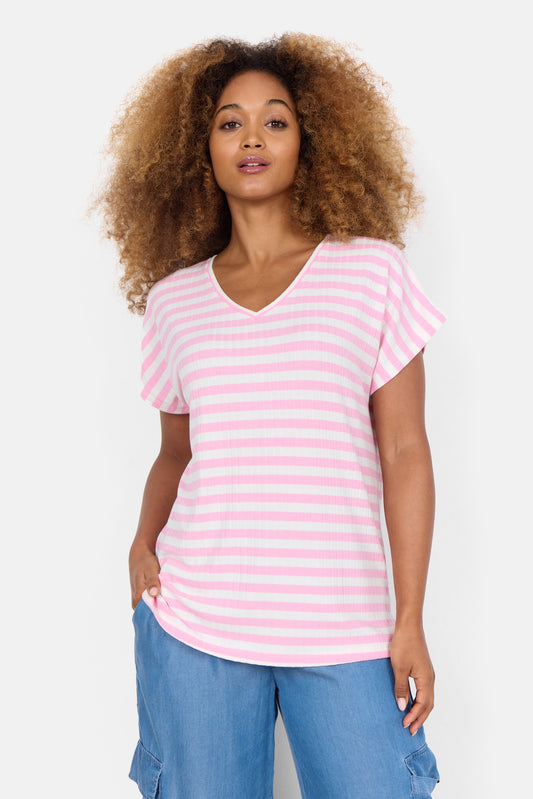 Kaiza t-shirt - roze/wit