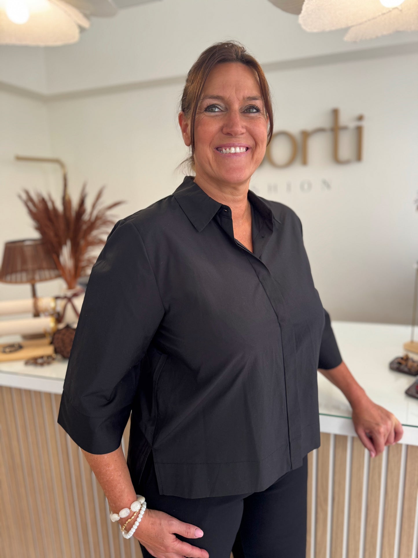 Netti blouse - zwart