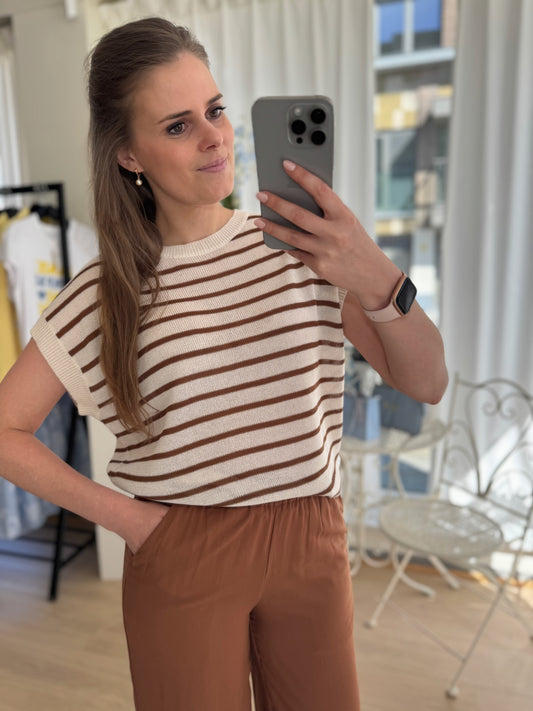 Luanna 5 truitje - beige/cognac