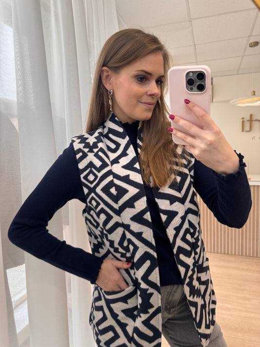 55875 jacket - navy/offwhite