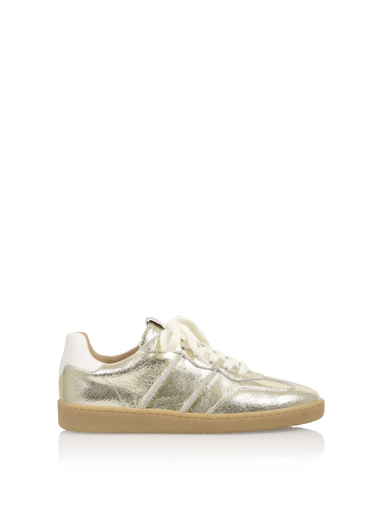 poona crackled sneakers - champagne
