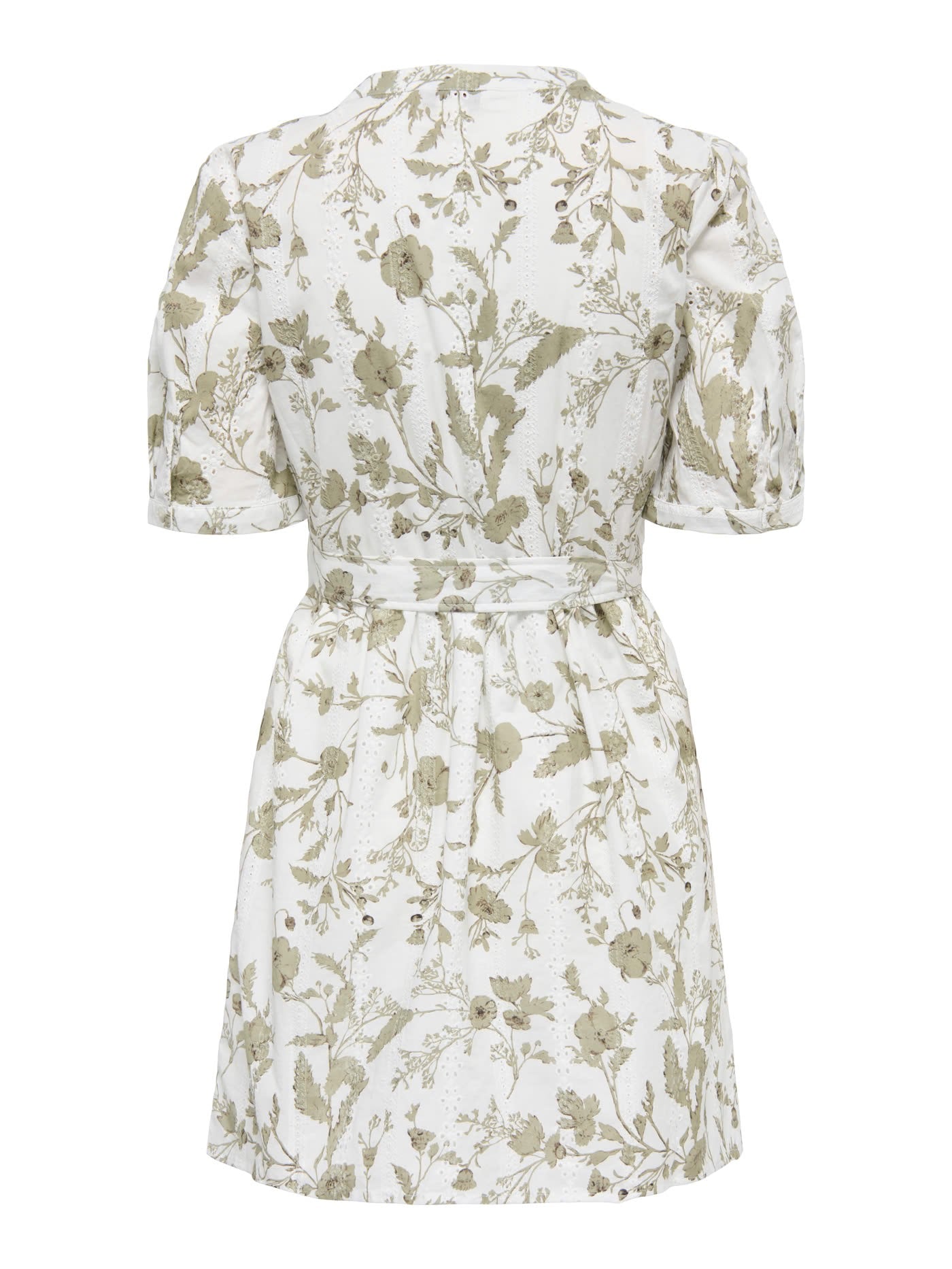 Nathy kleedje broderie - Khaki/ecru