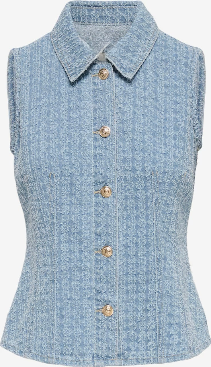 Tylar denim waistcoat - lichtblauw