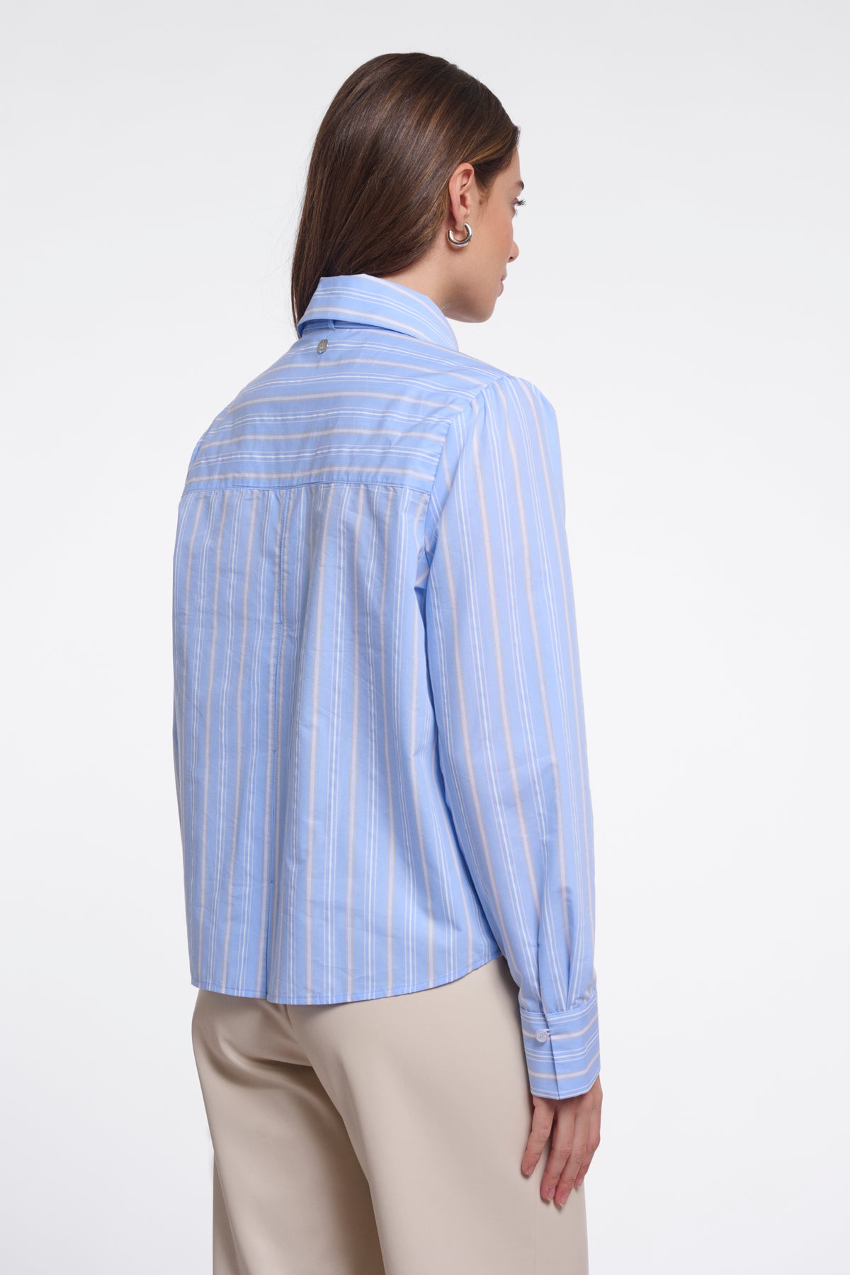 Ago blouse stripe - light blue/beige