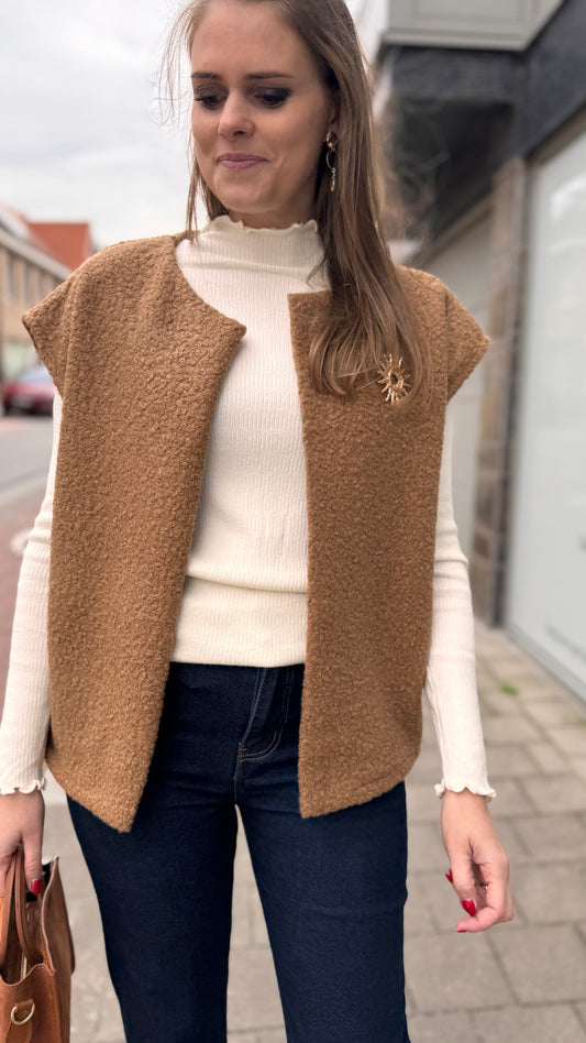 Bouclé jasje ZM - camel