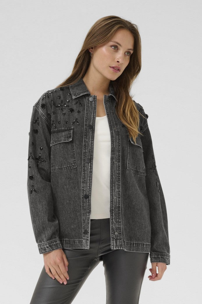 Jaiden denim jacket - dark grey