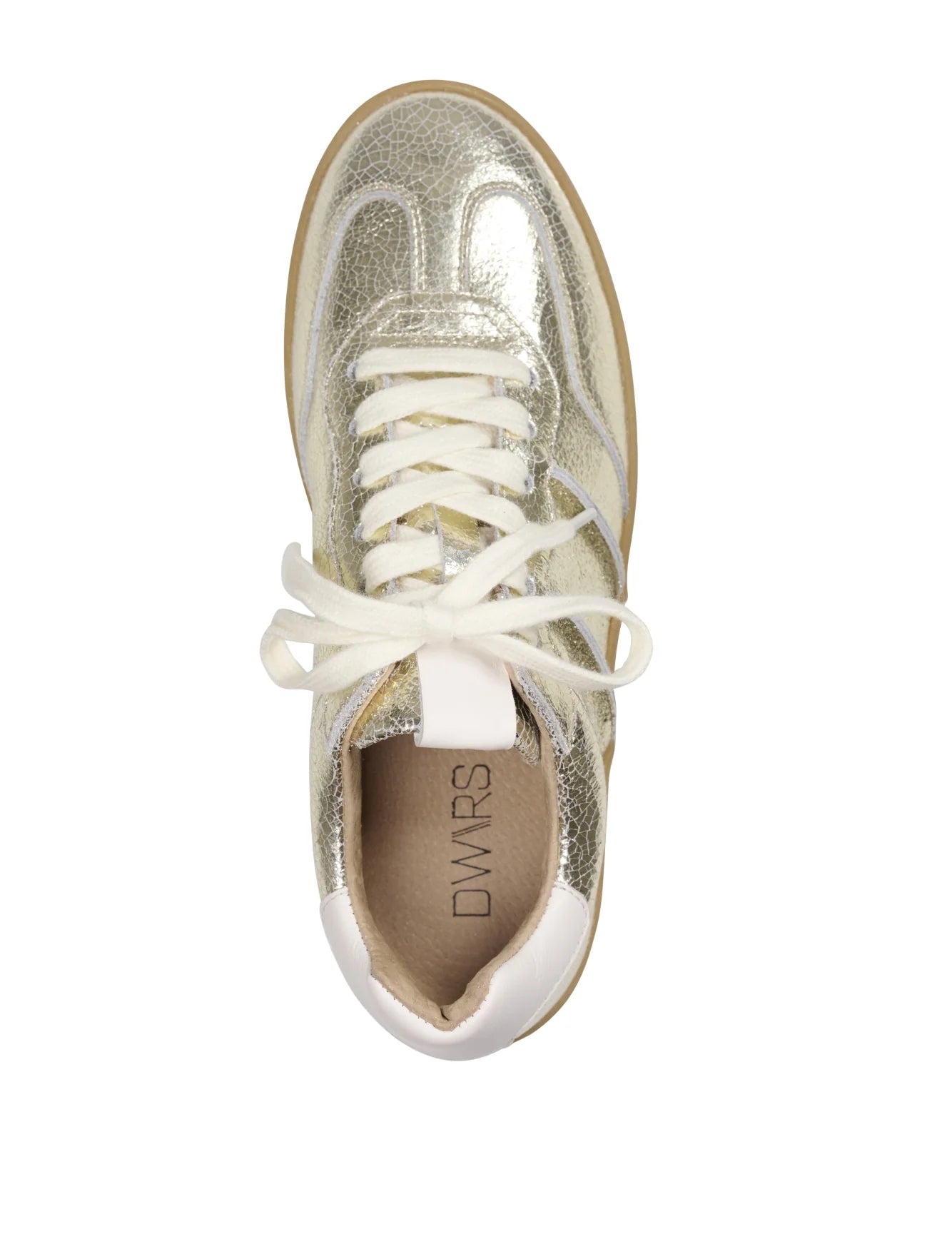 poona crackled sneakers - champagne