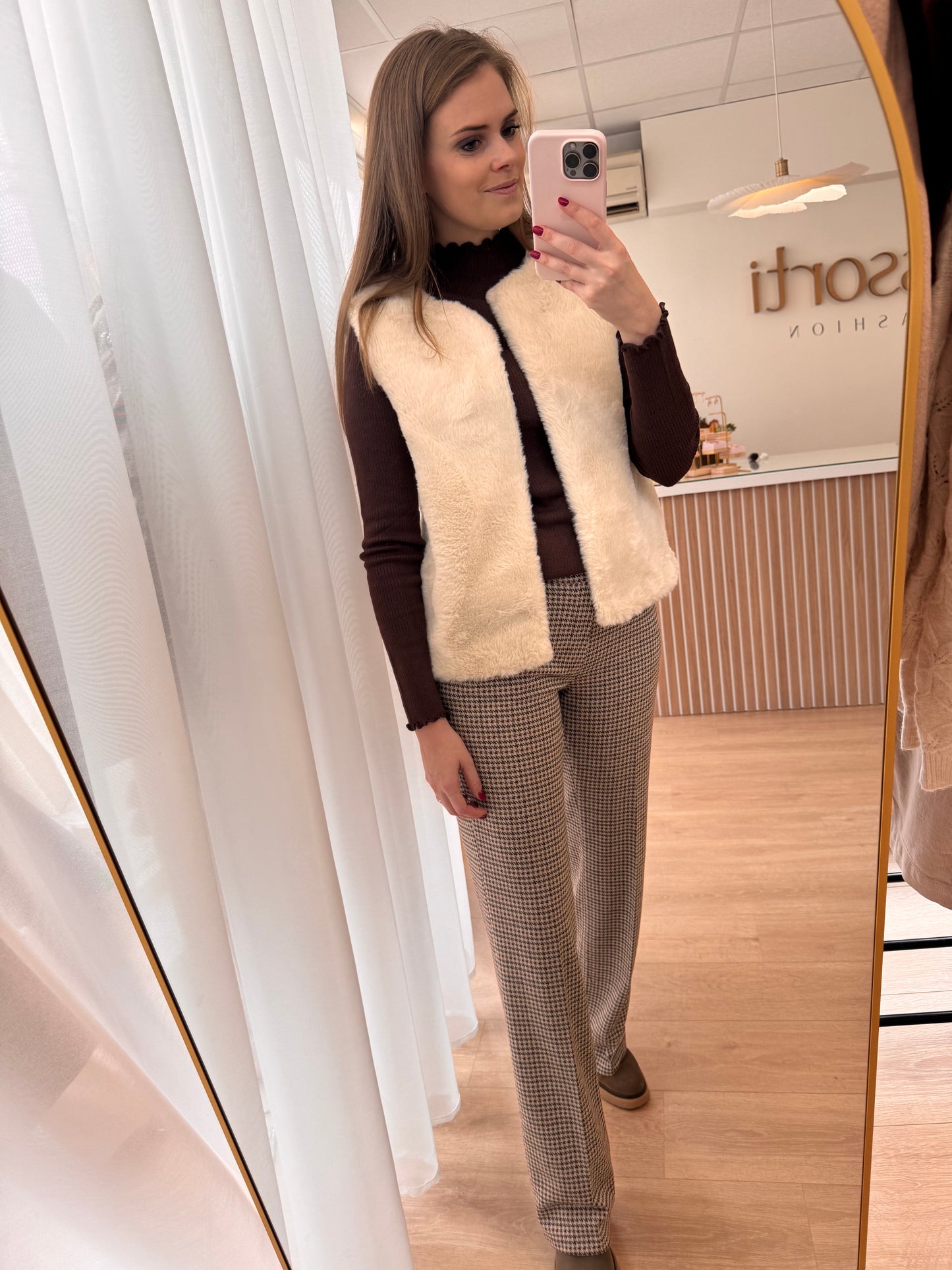 Hannah pied de poule - beige