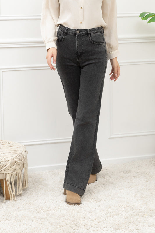 Jeans wide leg - dark grey