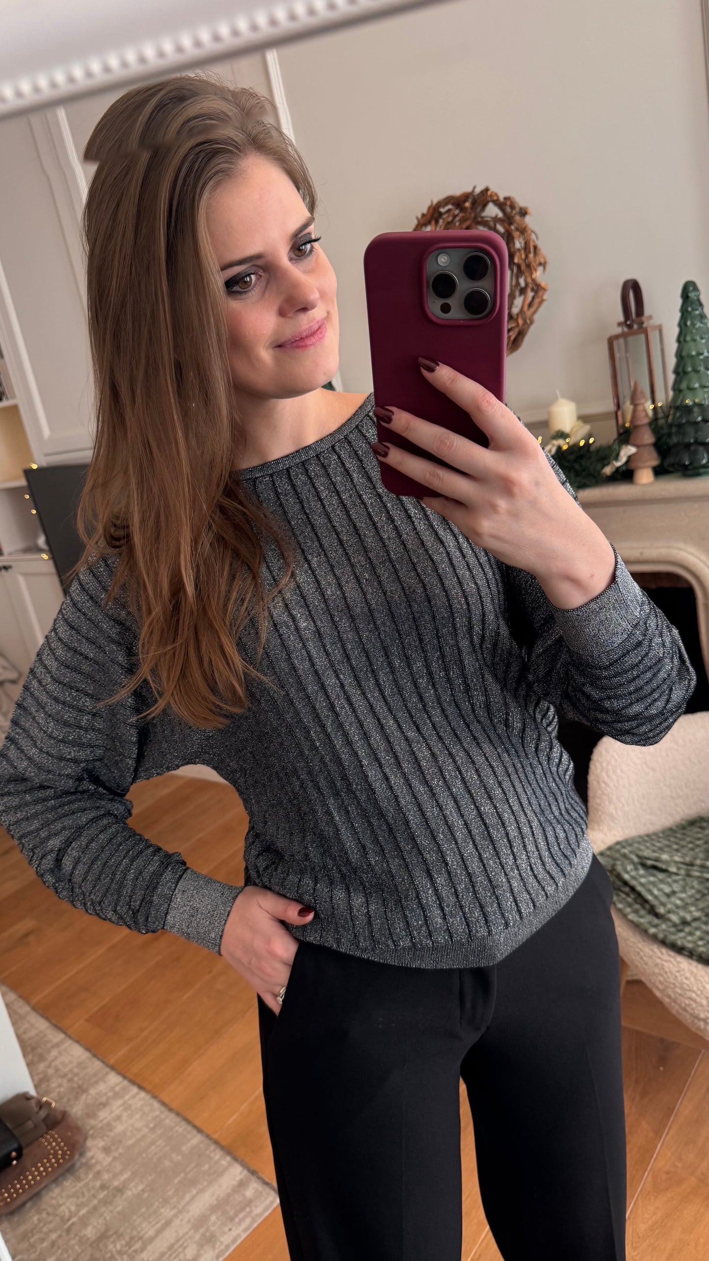 Violetta 2 lurex knit - grey