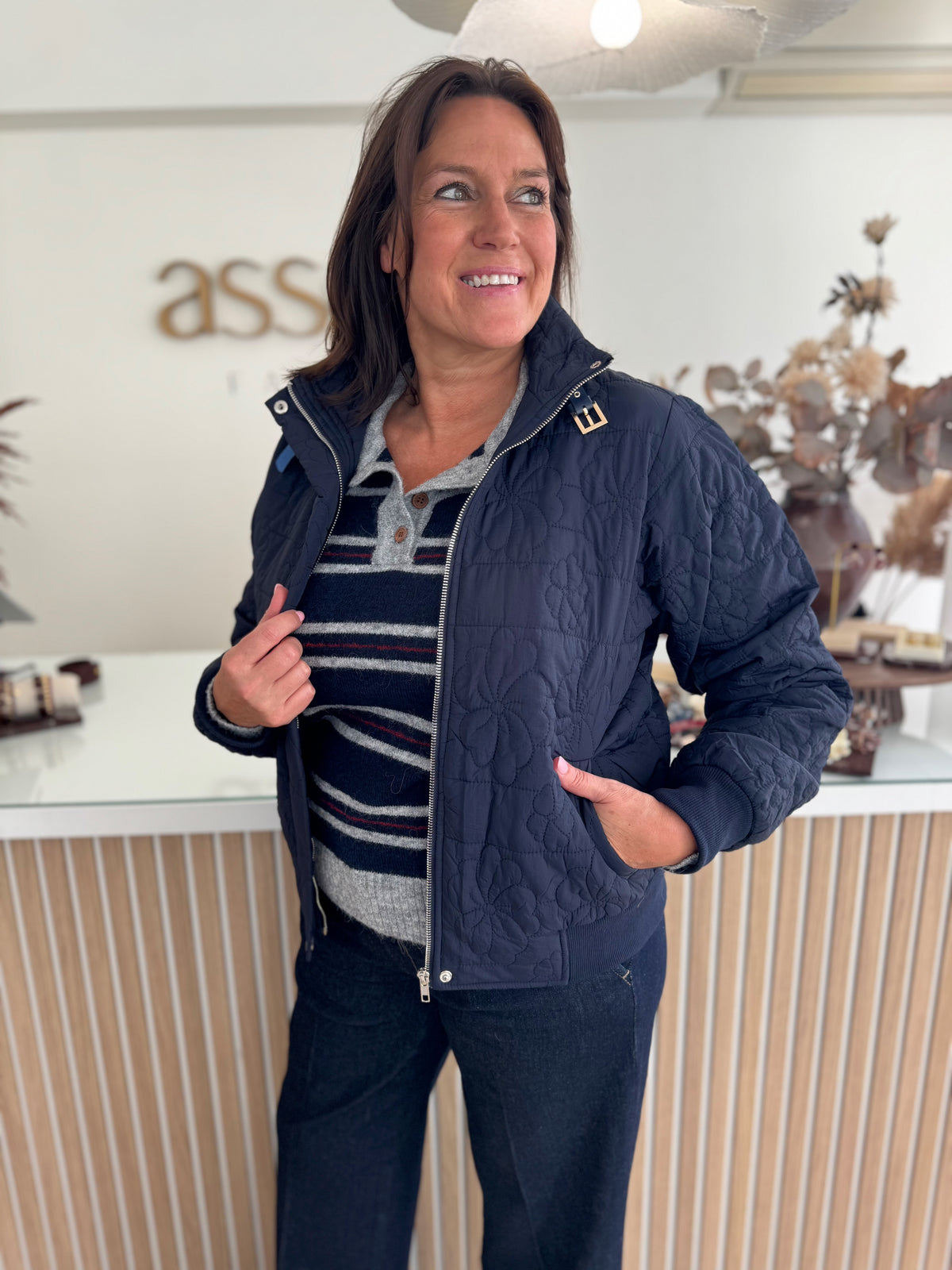 Oria coat - donkerblauw
