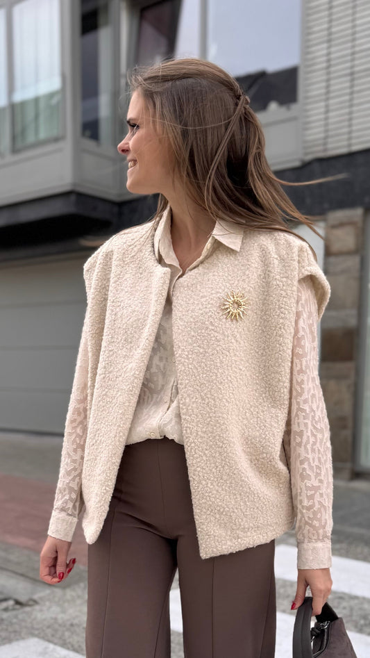 Bouclé jasje ZM - beige