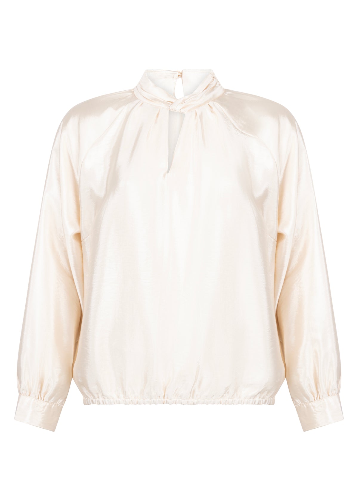 Blouse getwiste hals - ecru