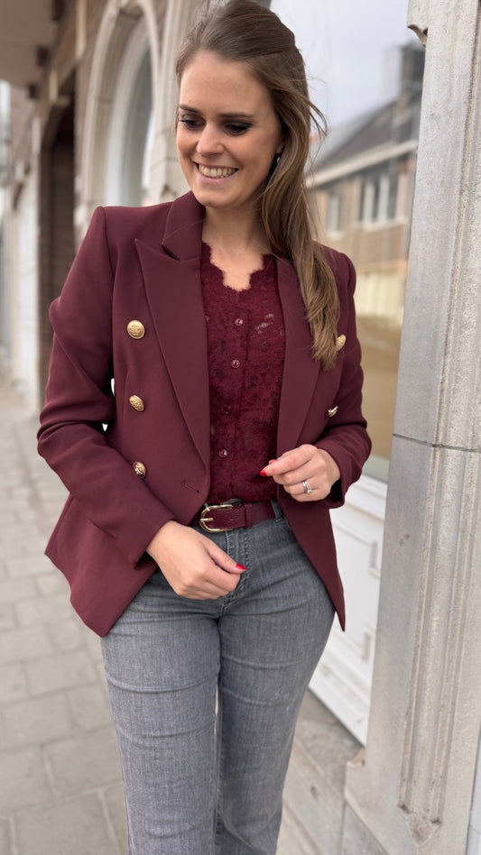 Blazer gold button - bordeaux