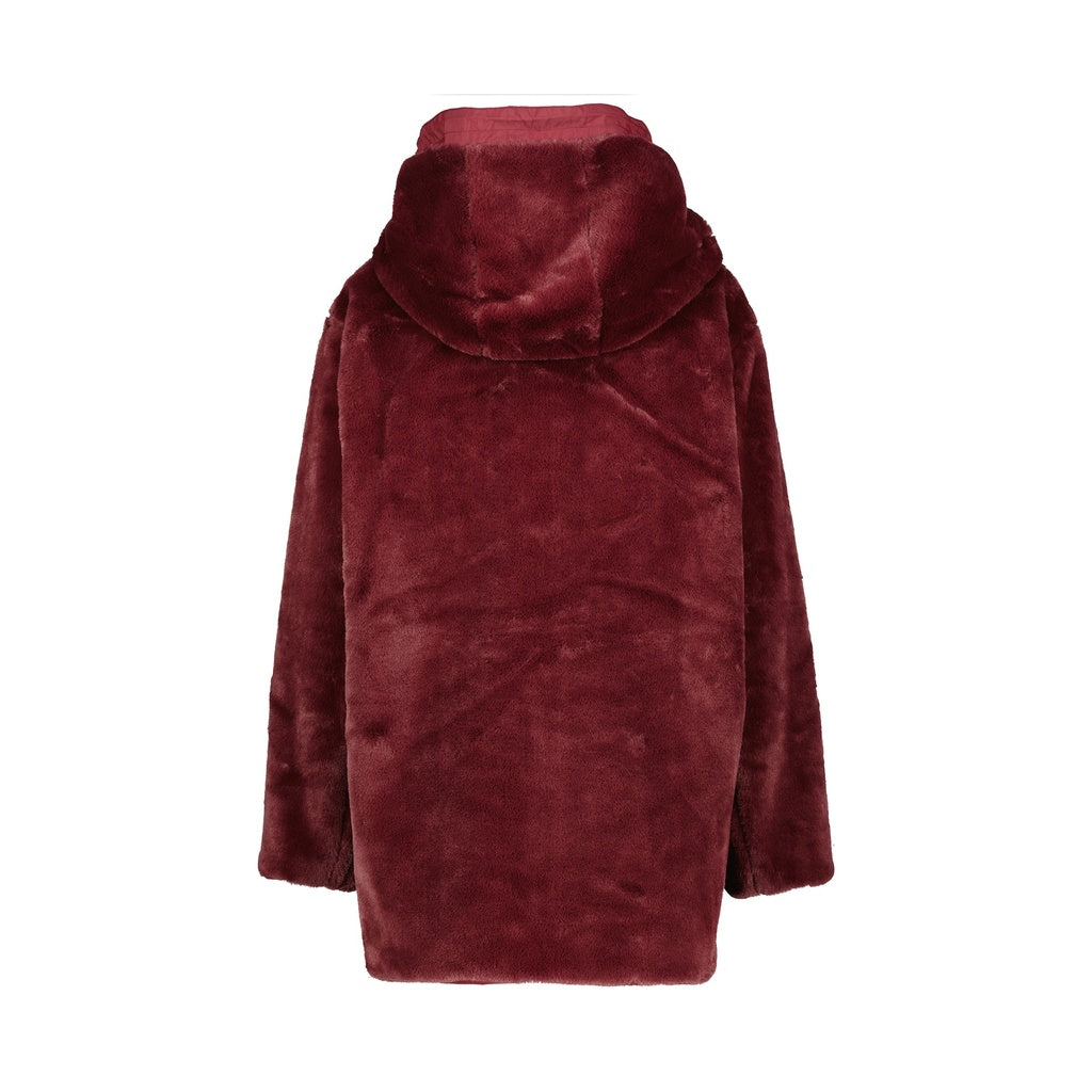 Coni regenjas fake fur - bordeaux