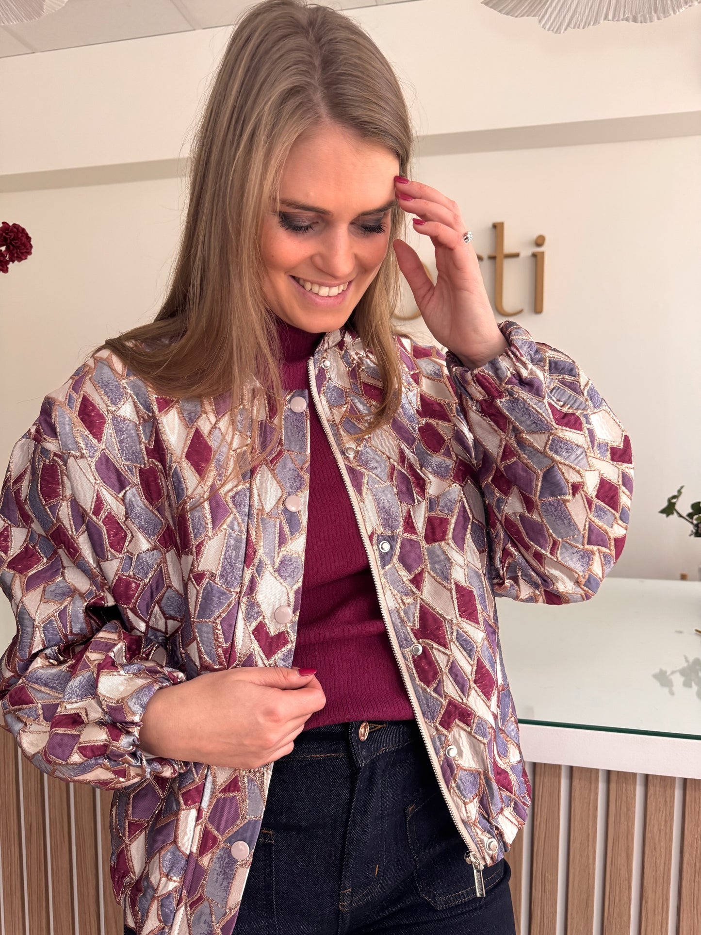 19700 jacket bomber metallic - print