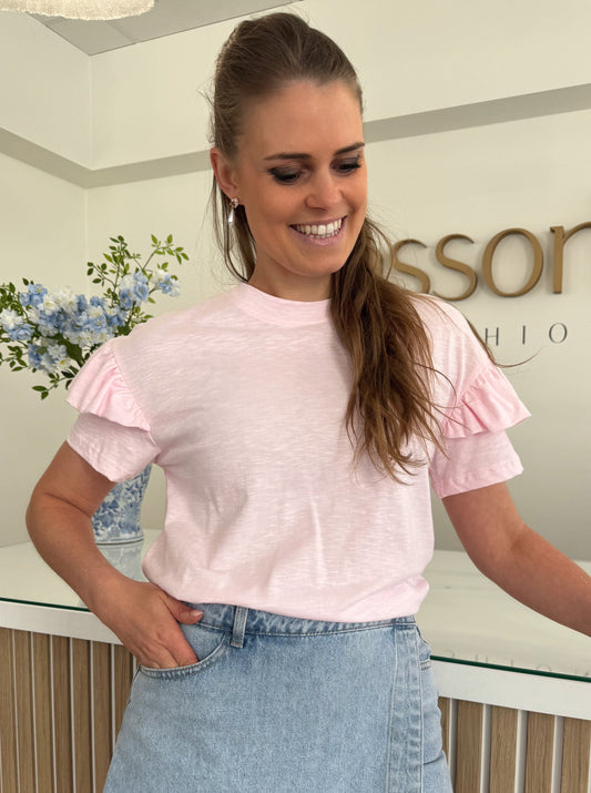 Erin frul t-shirt - roze