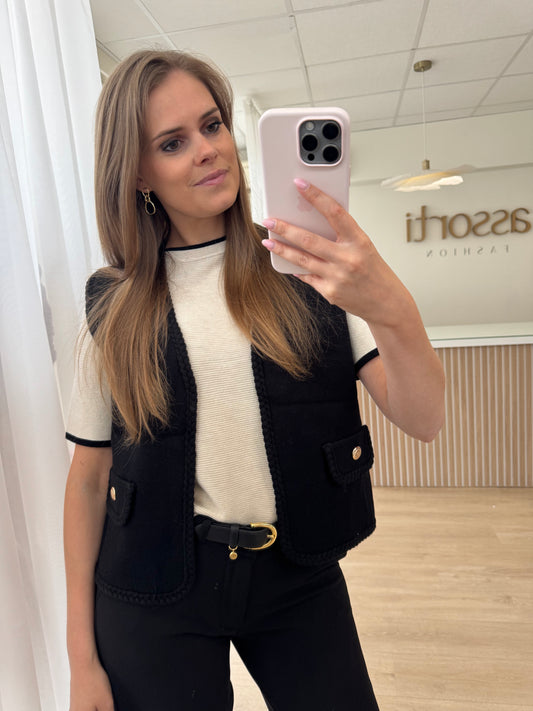 Jacket without sleeve braid - black