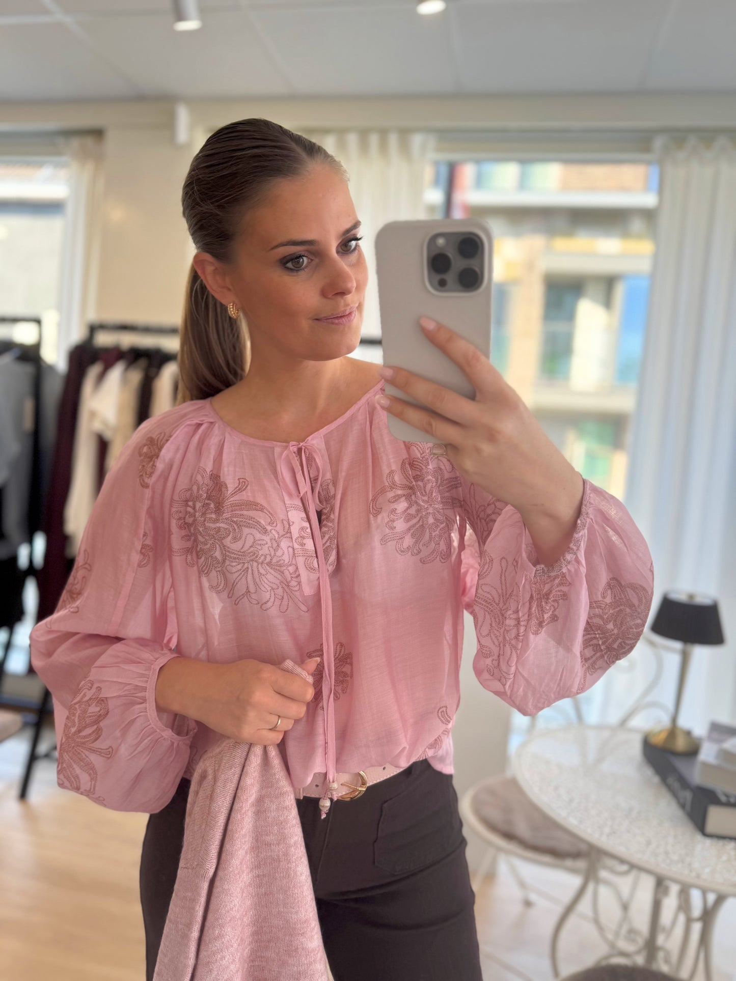 Los bloesje - roze/camel