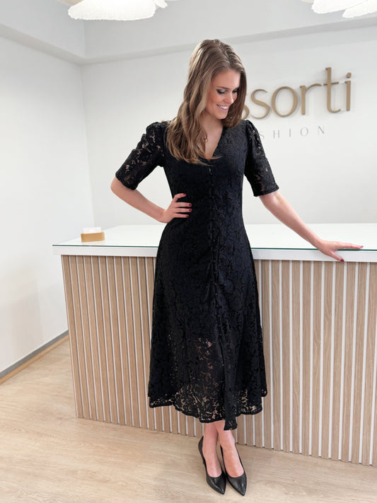 Nomi lace dress - zwart