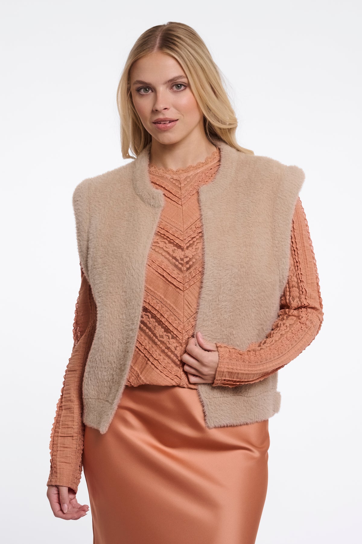 Elona waistcoat - oat