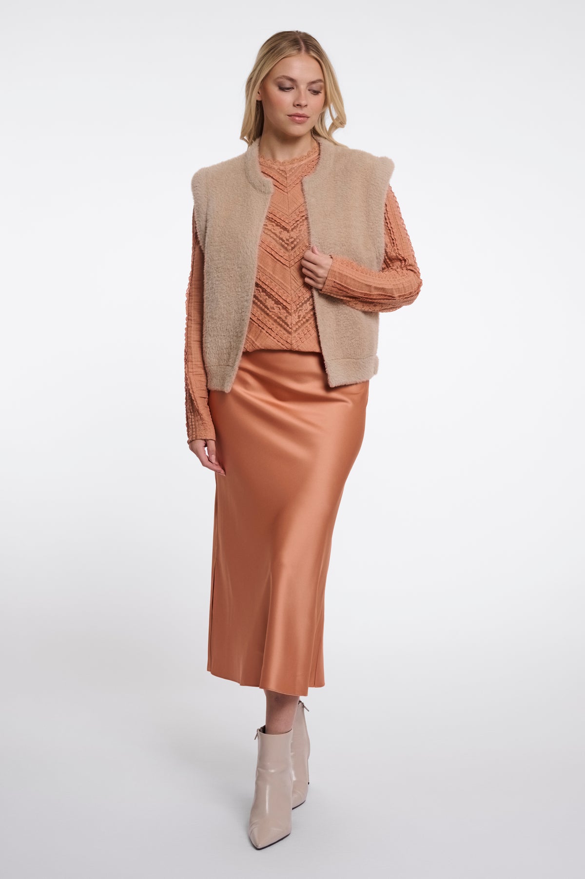Elona waistcoat - oat