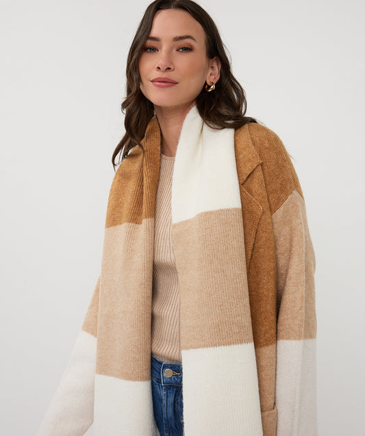 Scarf color blocks - camel