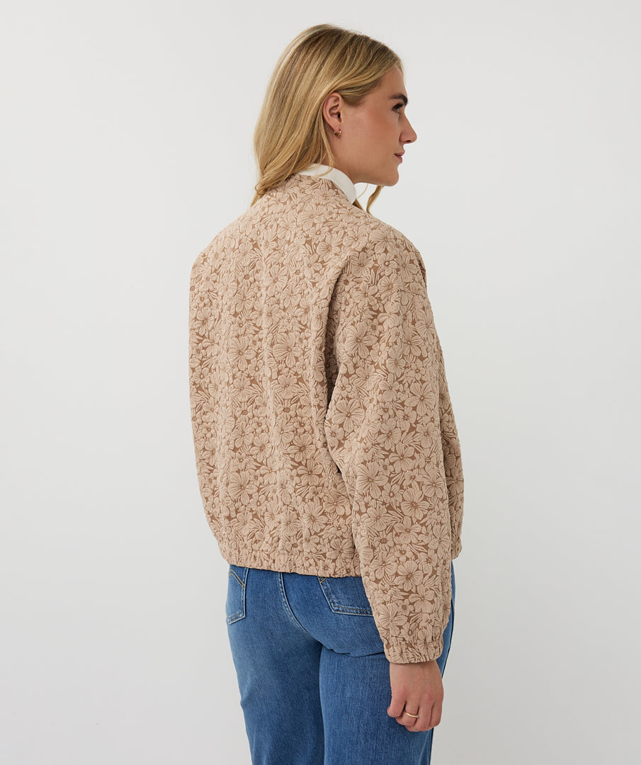 Jacket bomber flower 3D - sand