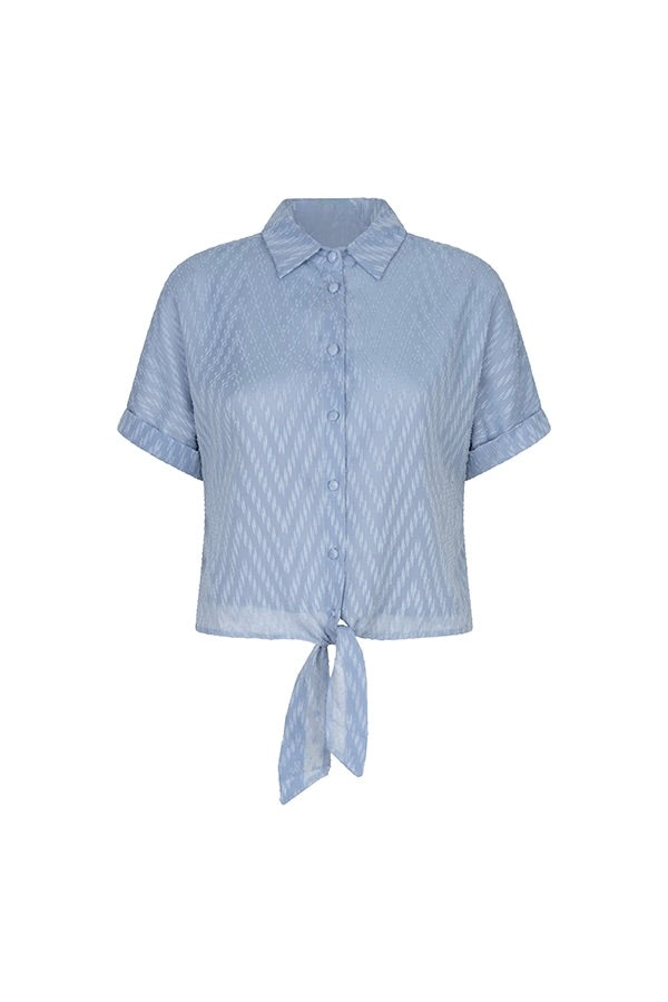 Brisa blouse geknoopt - blauw