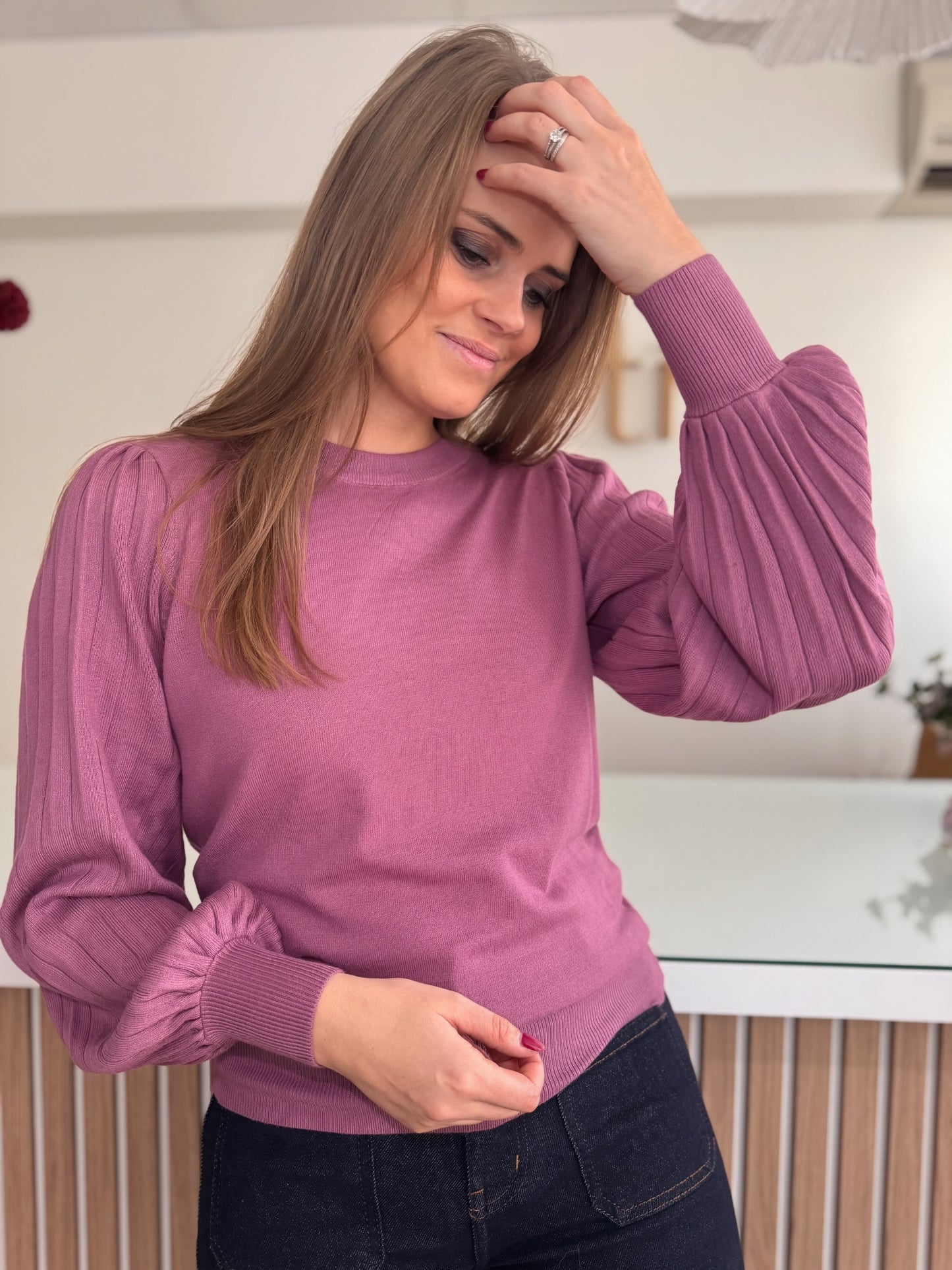 Lone knit pullover plisé - tulipwood