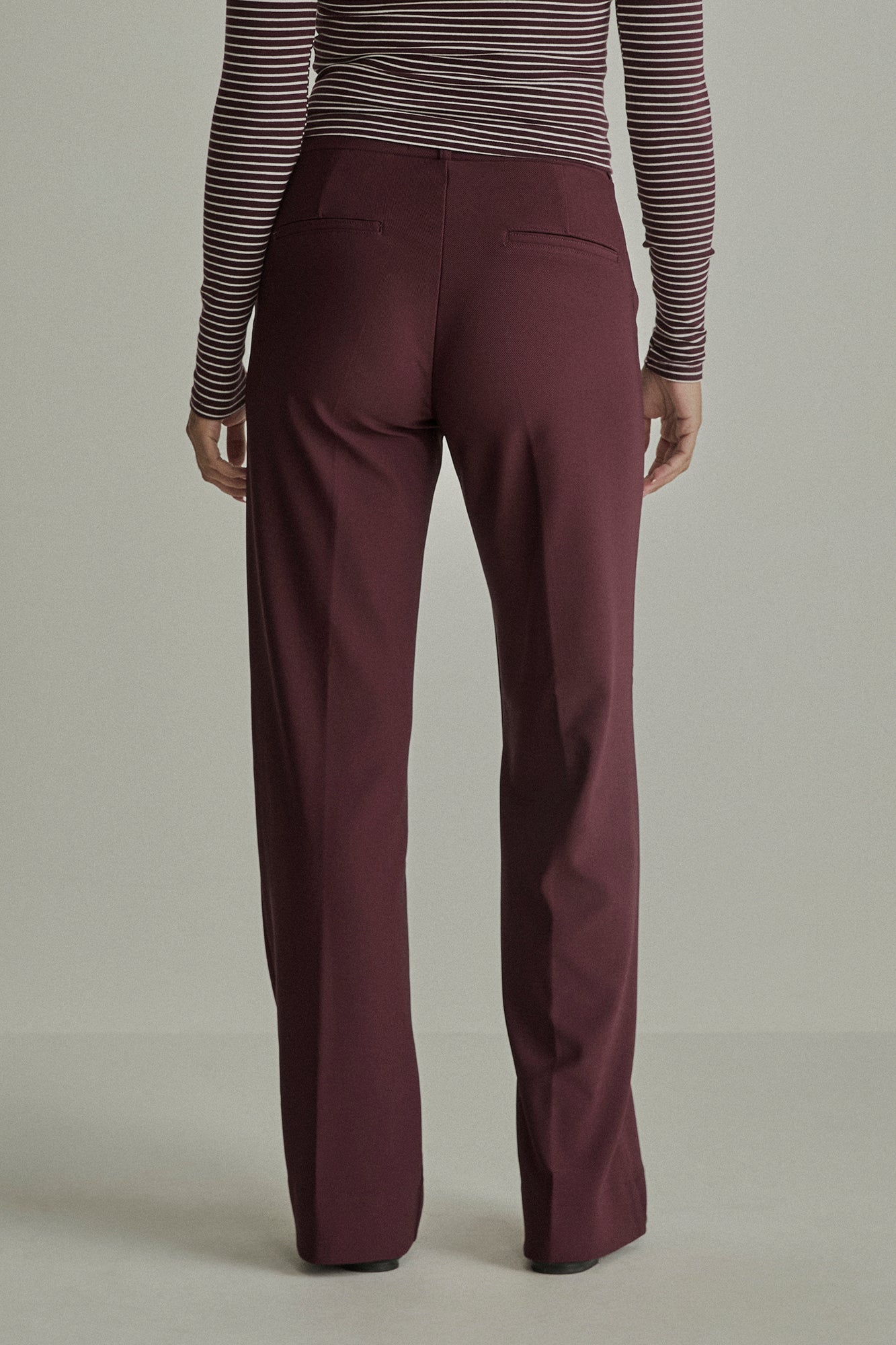 Mira elastic twill jersey - burgundy red