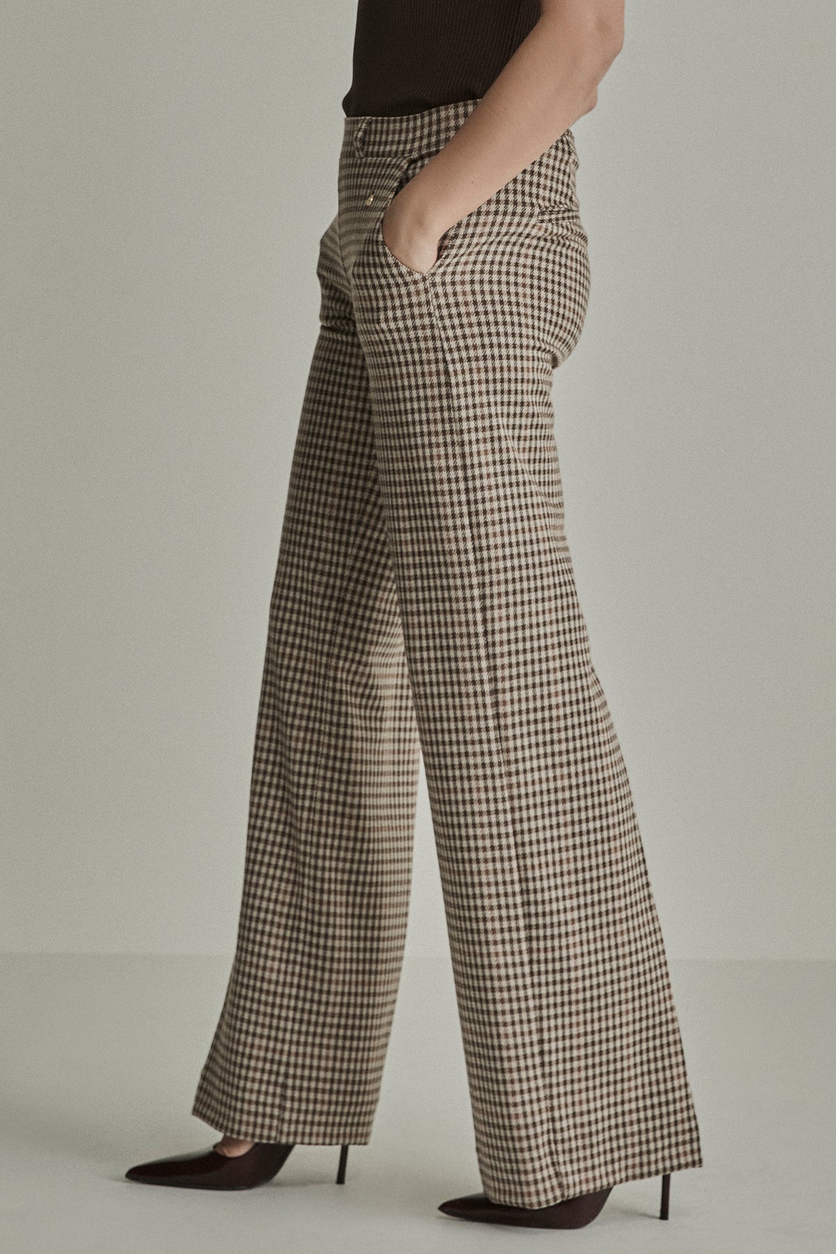 Para Mi / Mira knitted jacquard - check camel