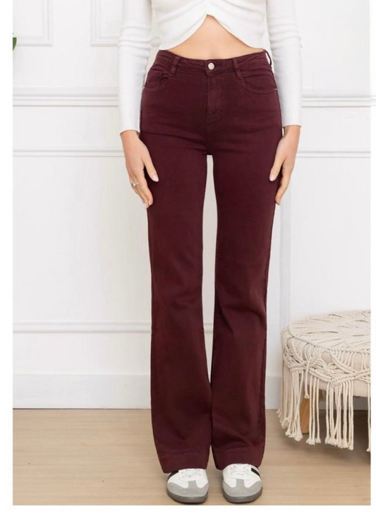Stretch jeans - burgundy