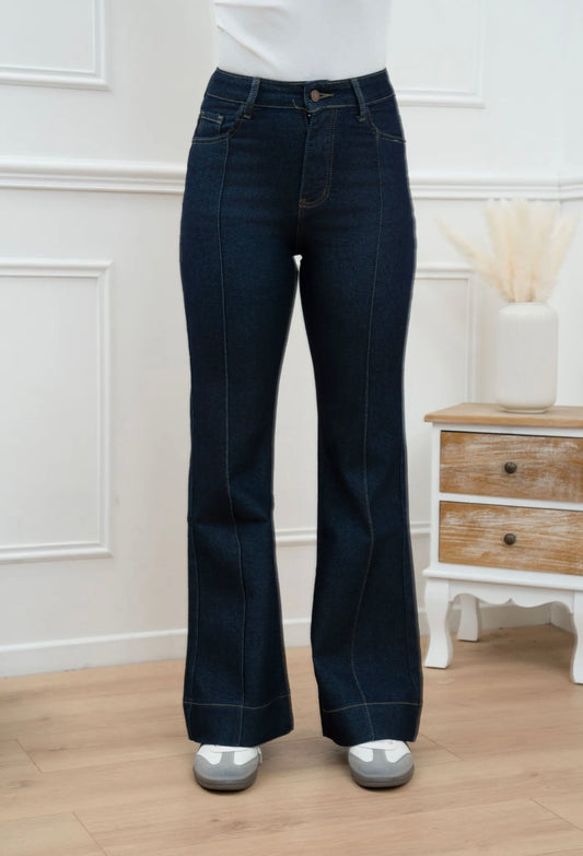 Seam on front jeans - dark blue