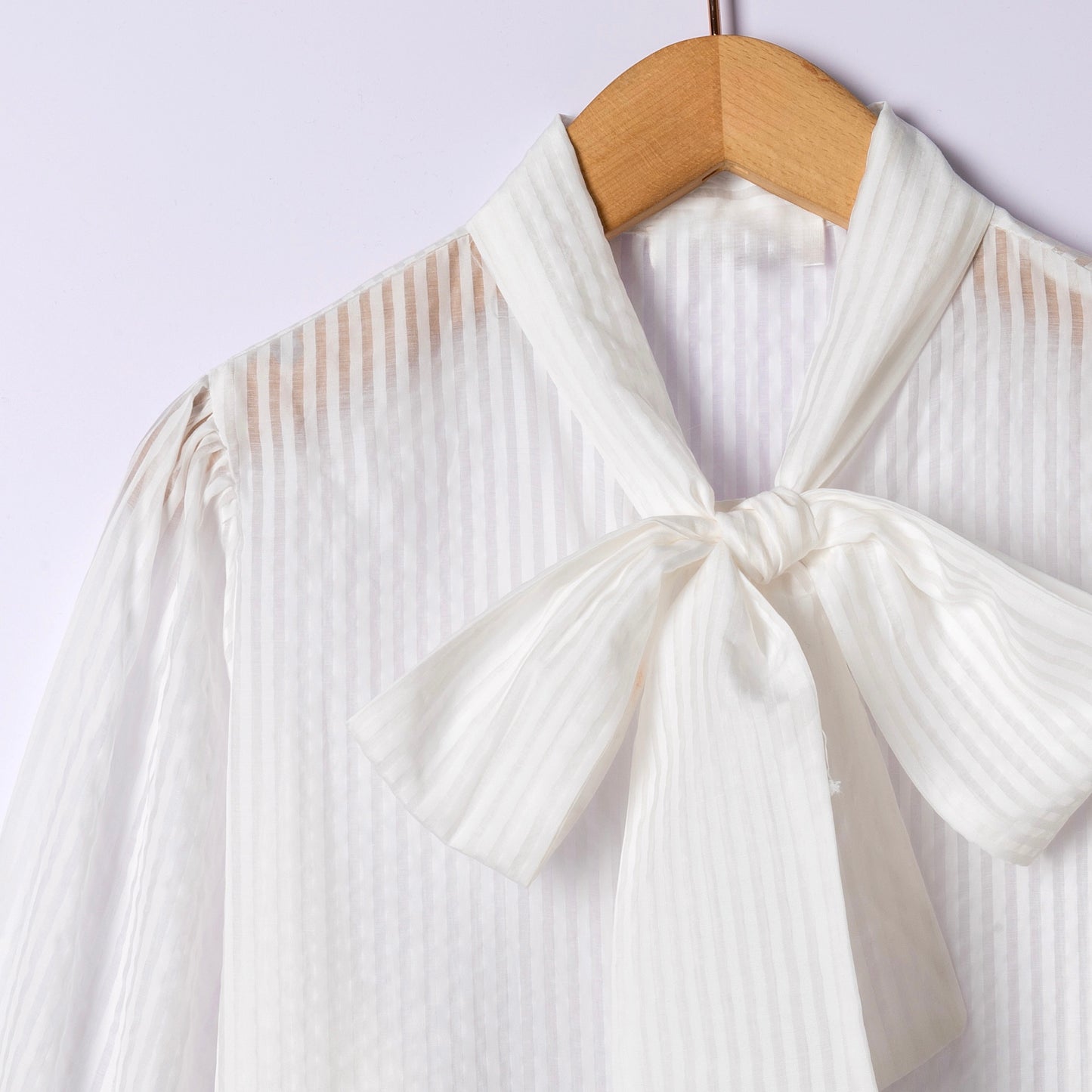 Bloes streep strik - wit