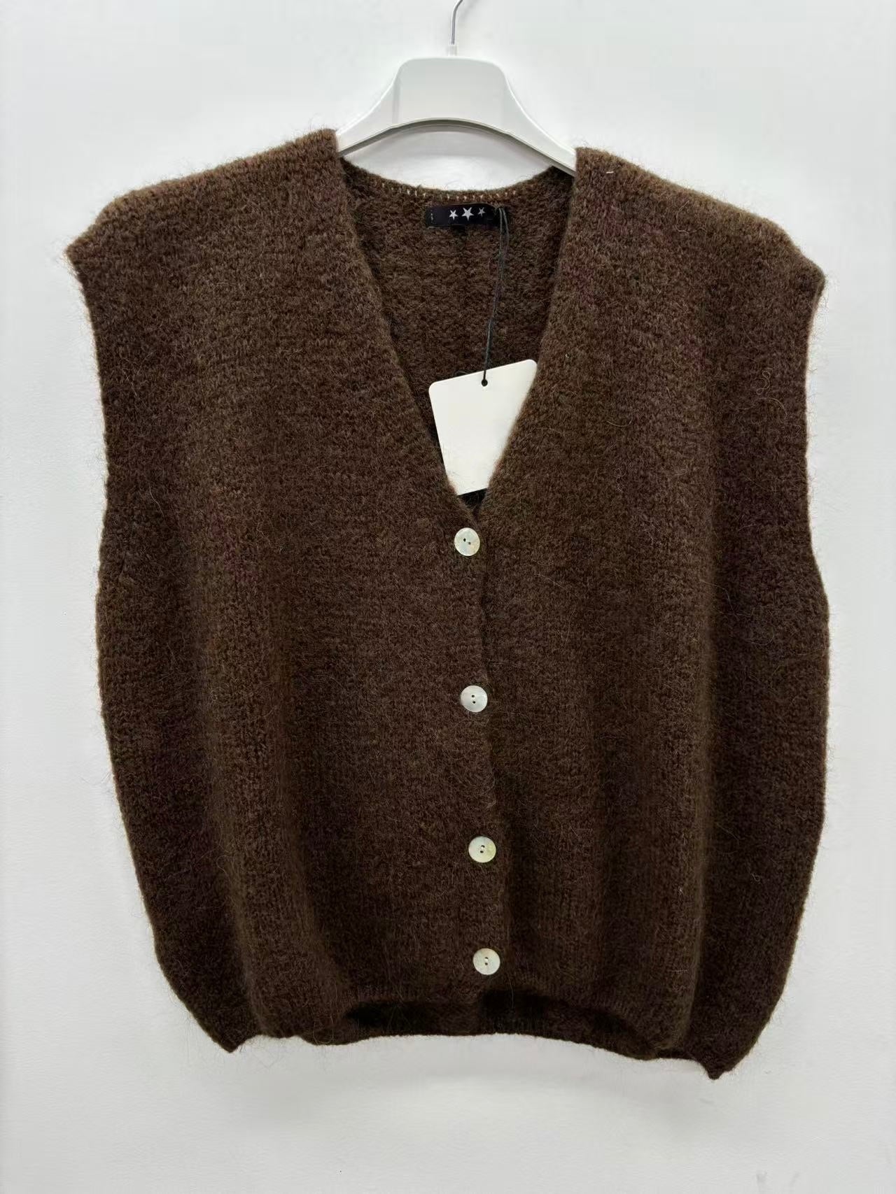 Gilet ZM knopen - bruin