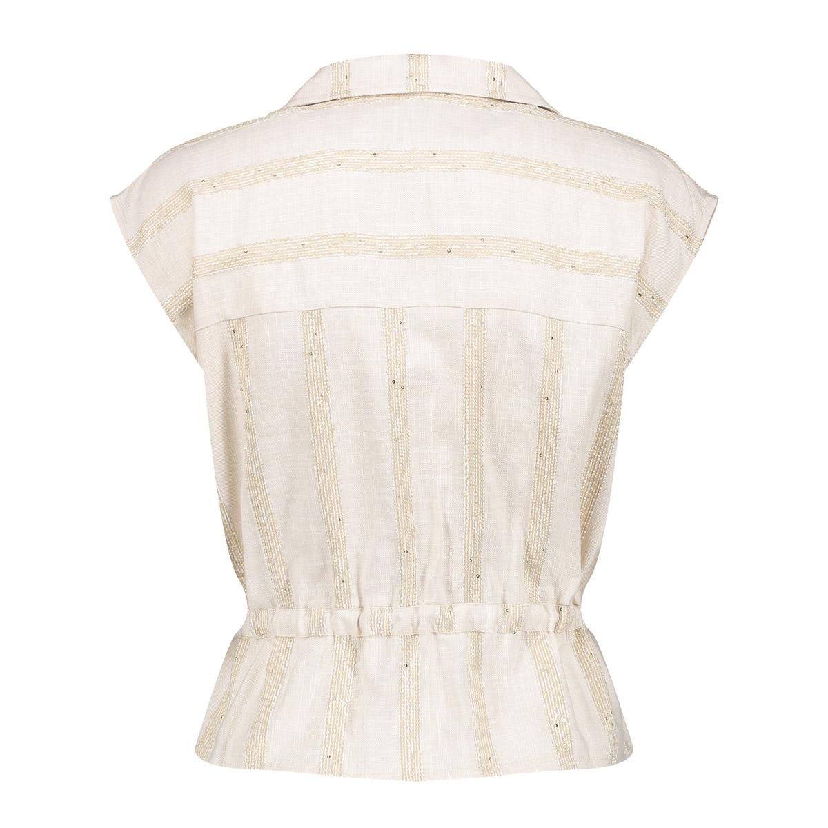 Bloesje kraag peplum - beige