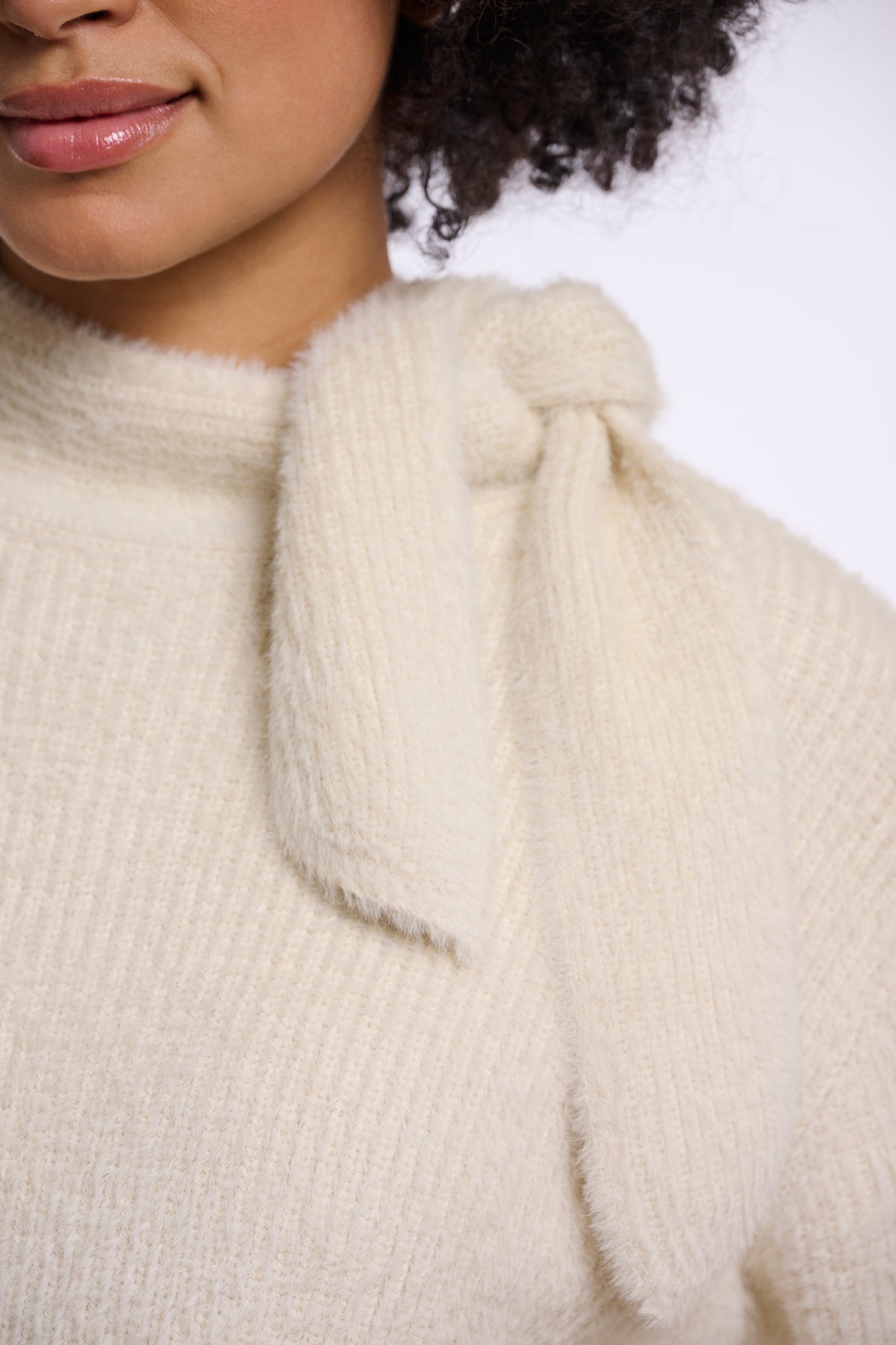 Griselda pullover bowtie - ecru