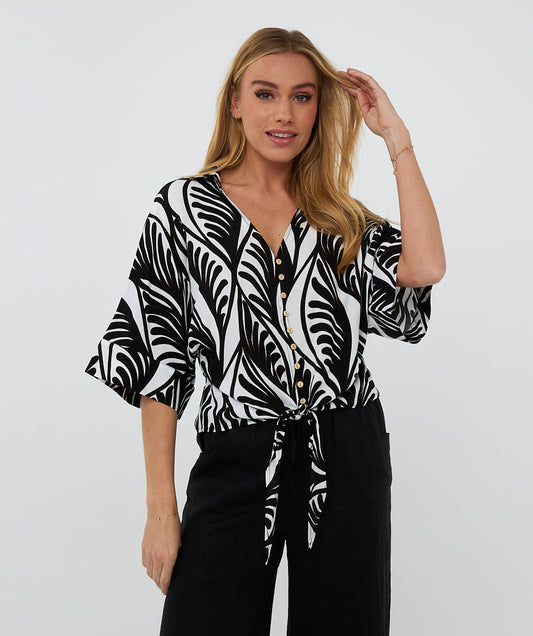 Blouse knot summer vibes - print